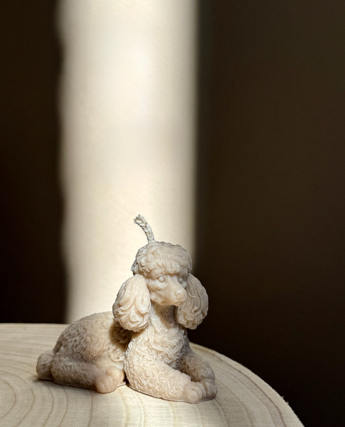 Lady - liggende poedel kaars