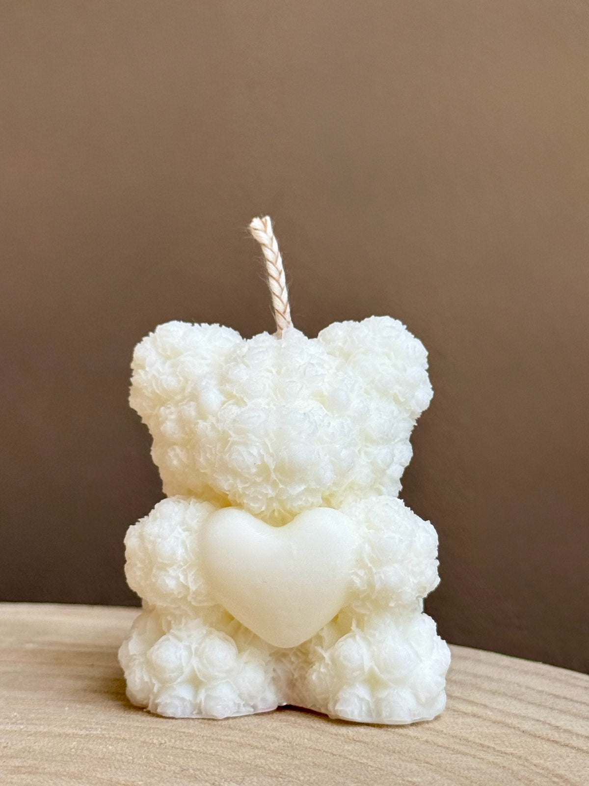 Rozenbeertje met hartje - kaars