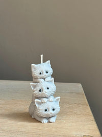 Drie katjes op elkaar - kaars