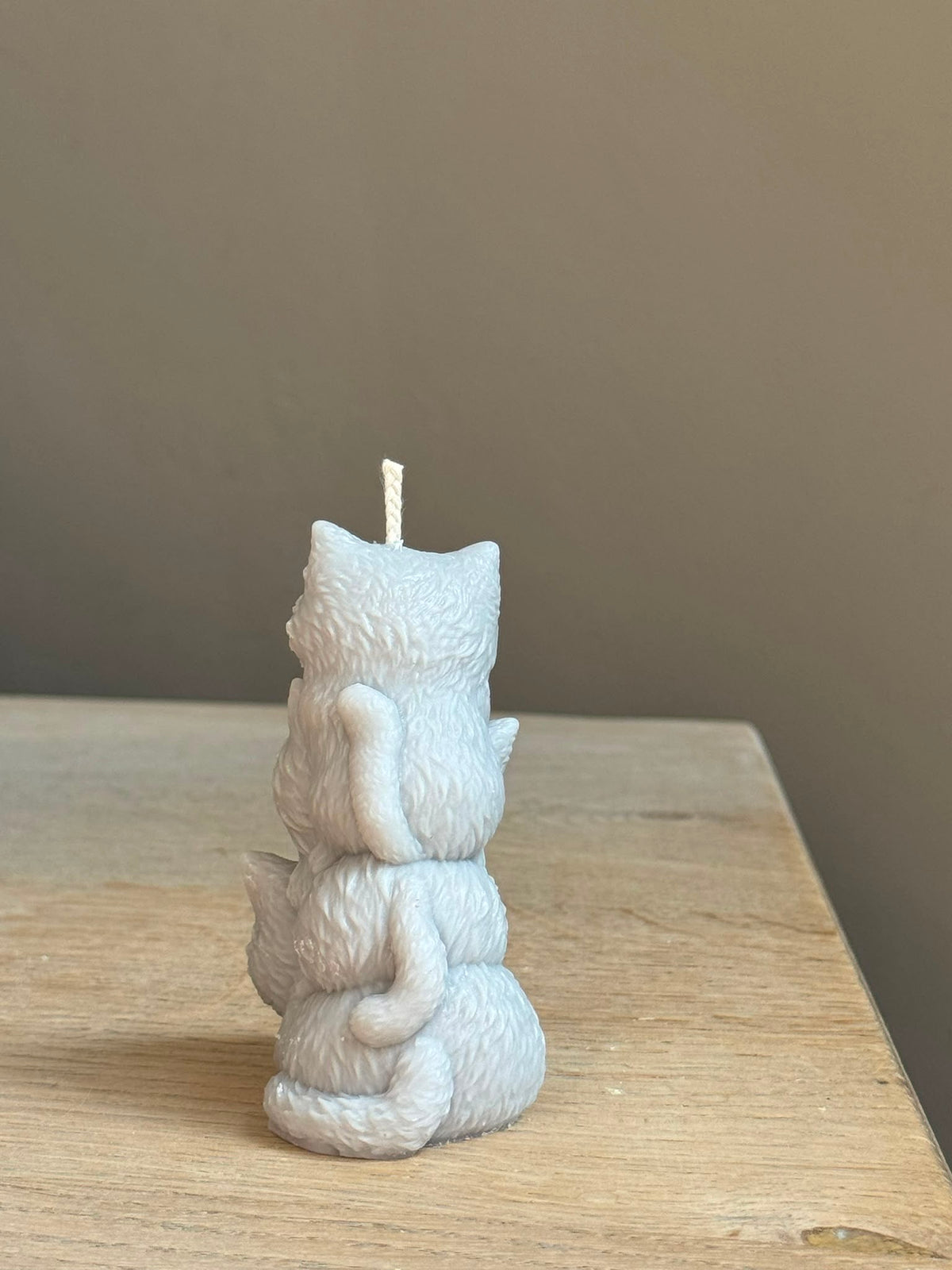 Drie katjes op elkaar - kaars