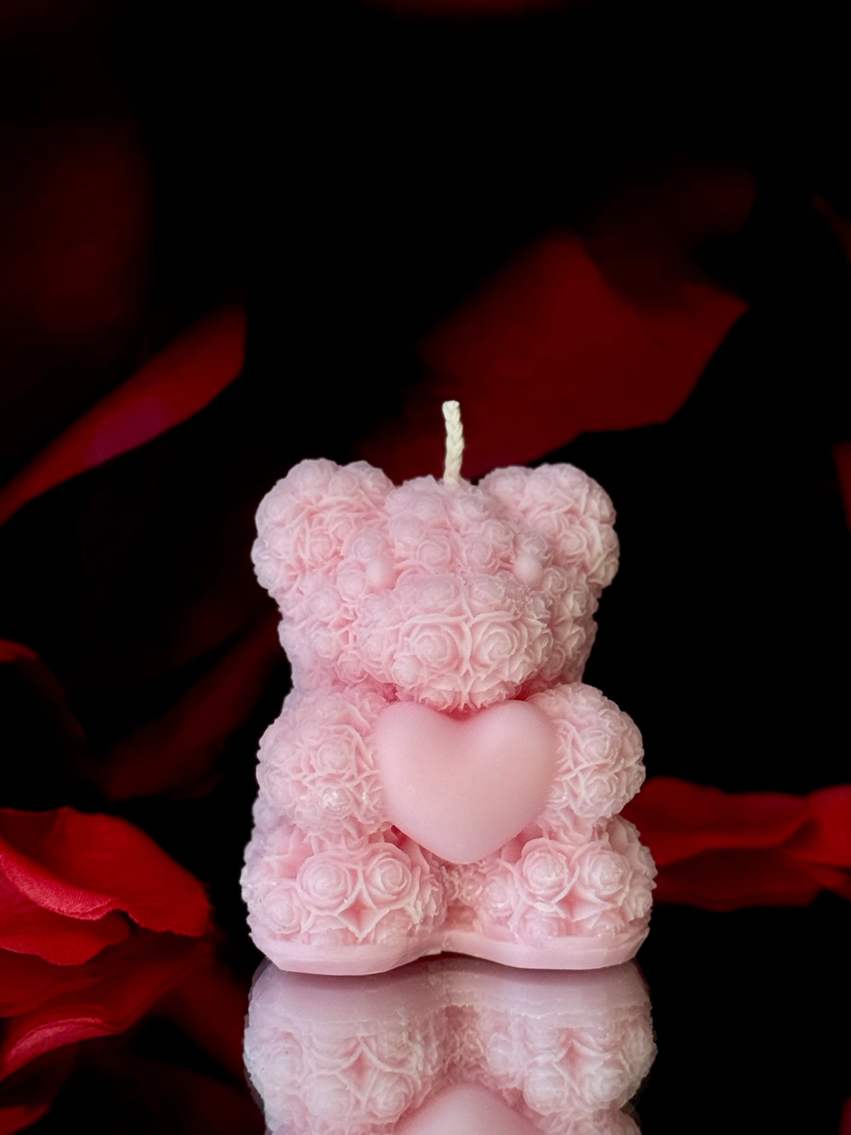 Eternal rose heart bear