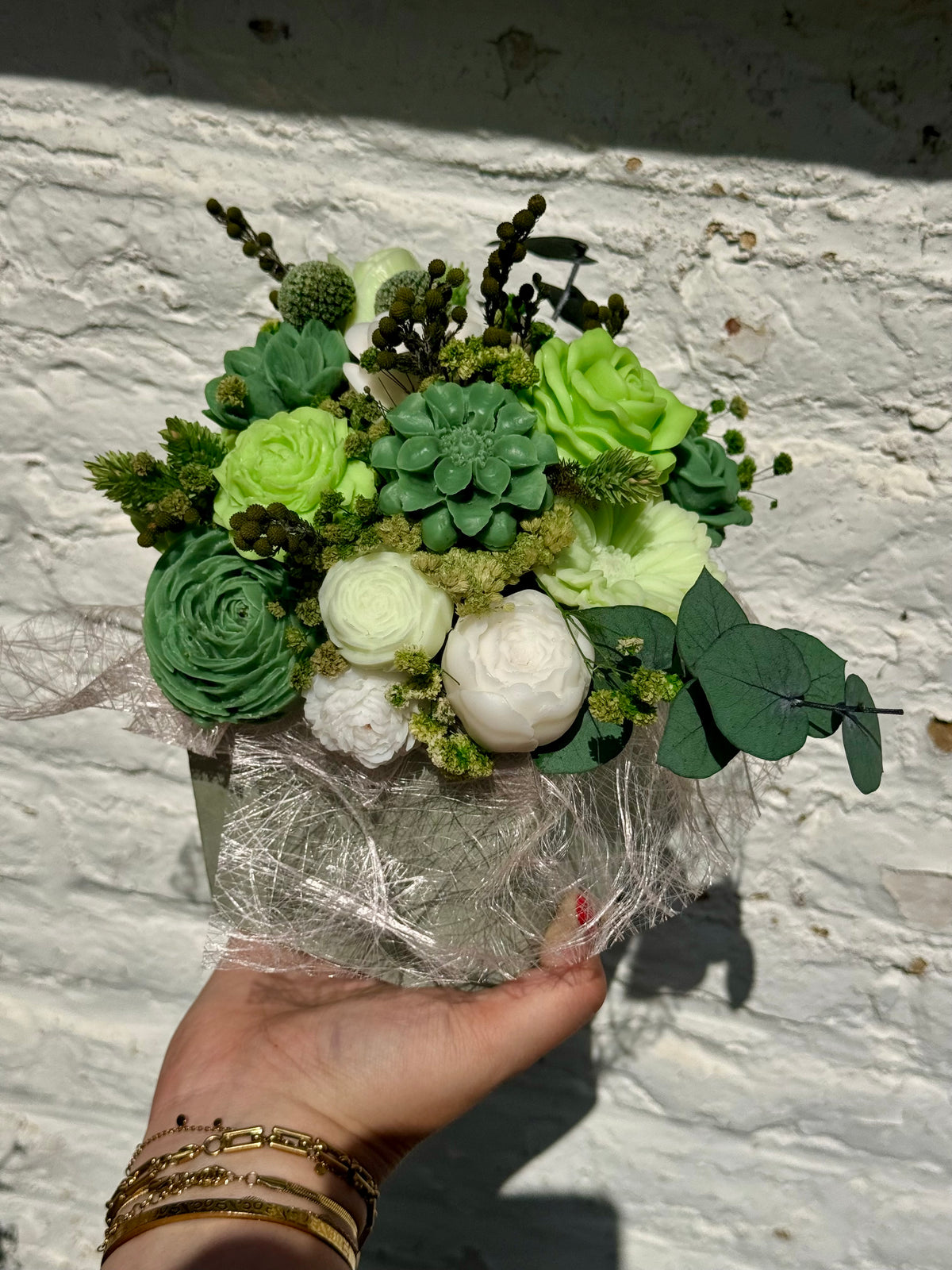 Bloemenboeket van sojawas - Jardin Vert Grande