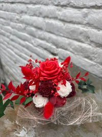 Bloemenboeket van sojawas - rood