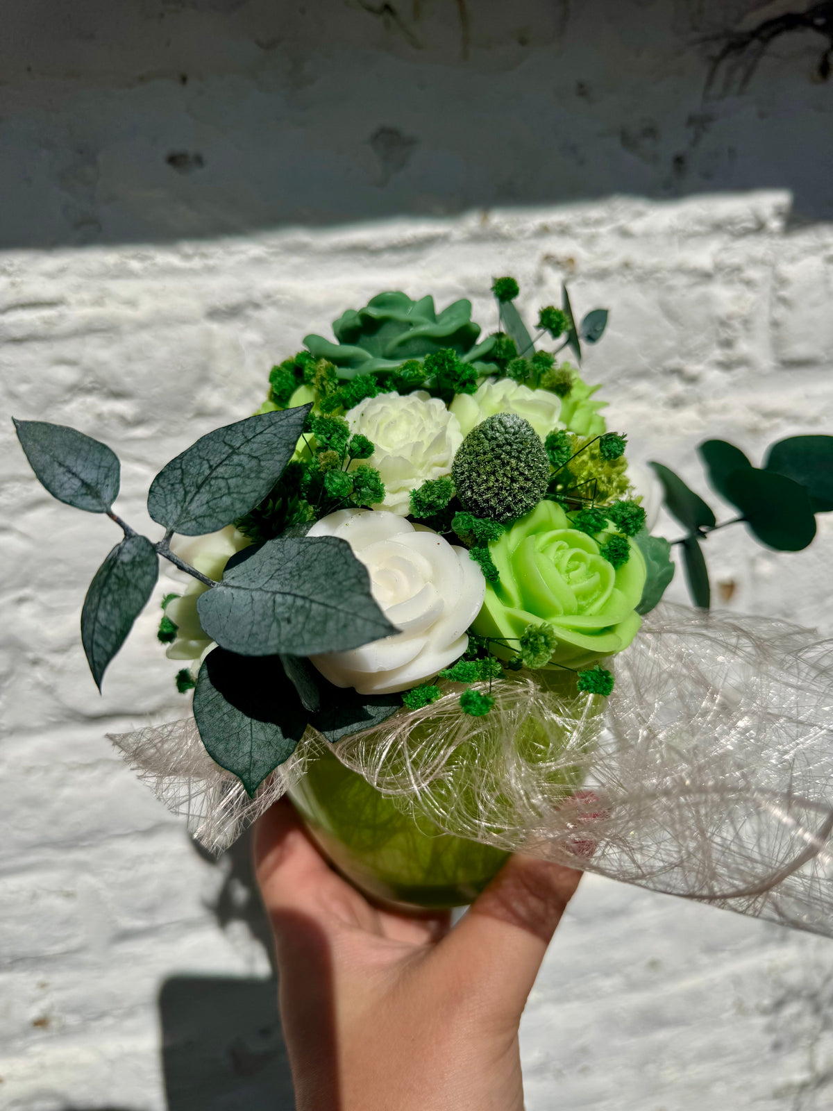 Bloemenboeket van sojawas - petit jardin vert 🌿