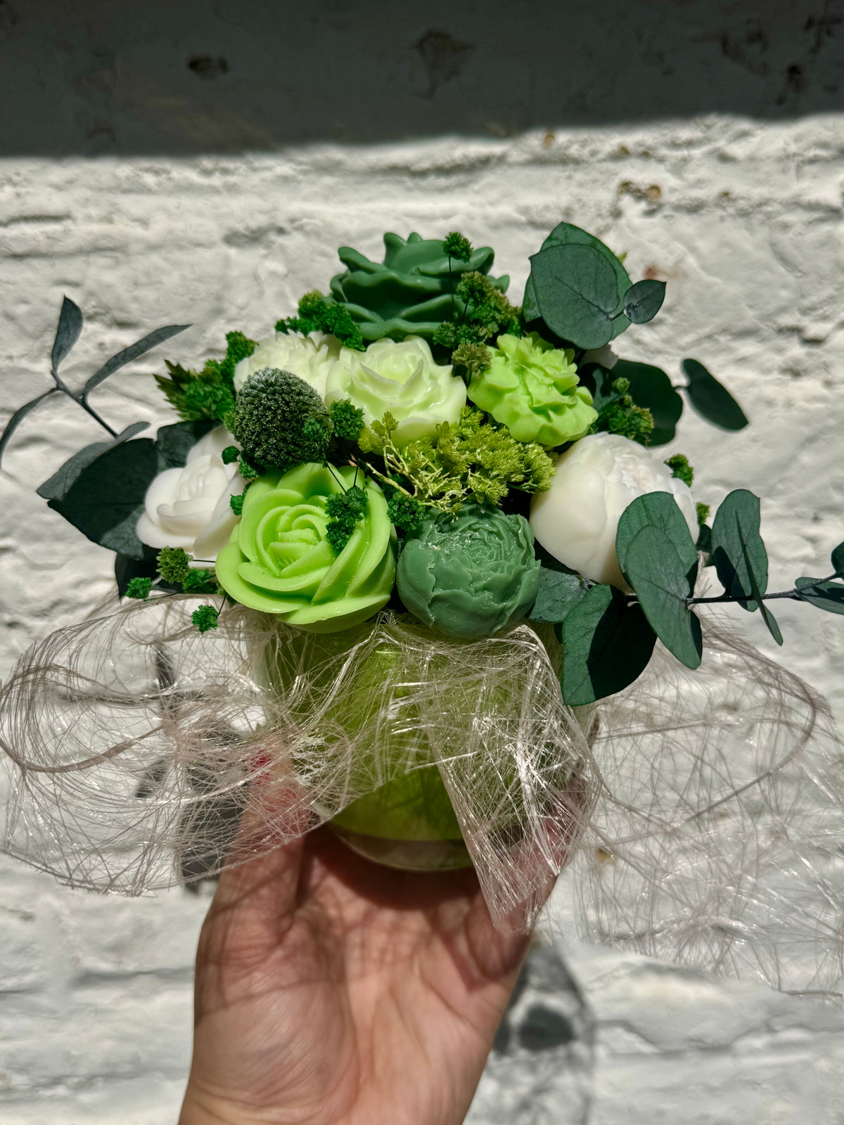 Bloemenboeket van sojawas - petit jardin vert 🌿