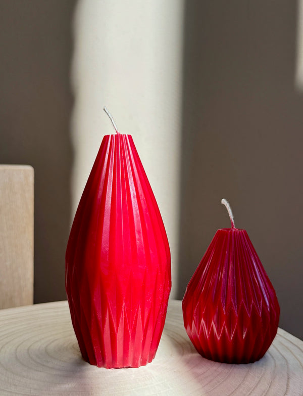 Set kegel kaarsen (groot + klein)