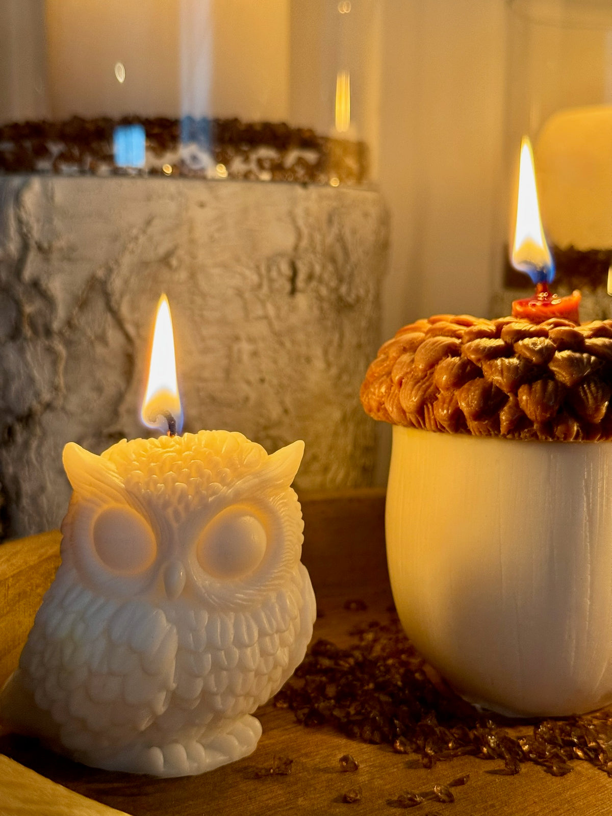 Grote uil kaars