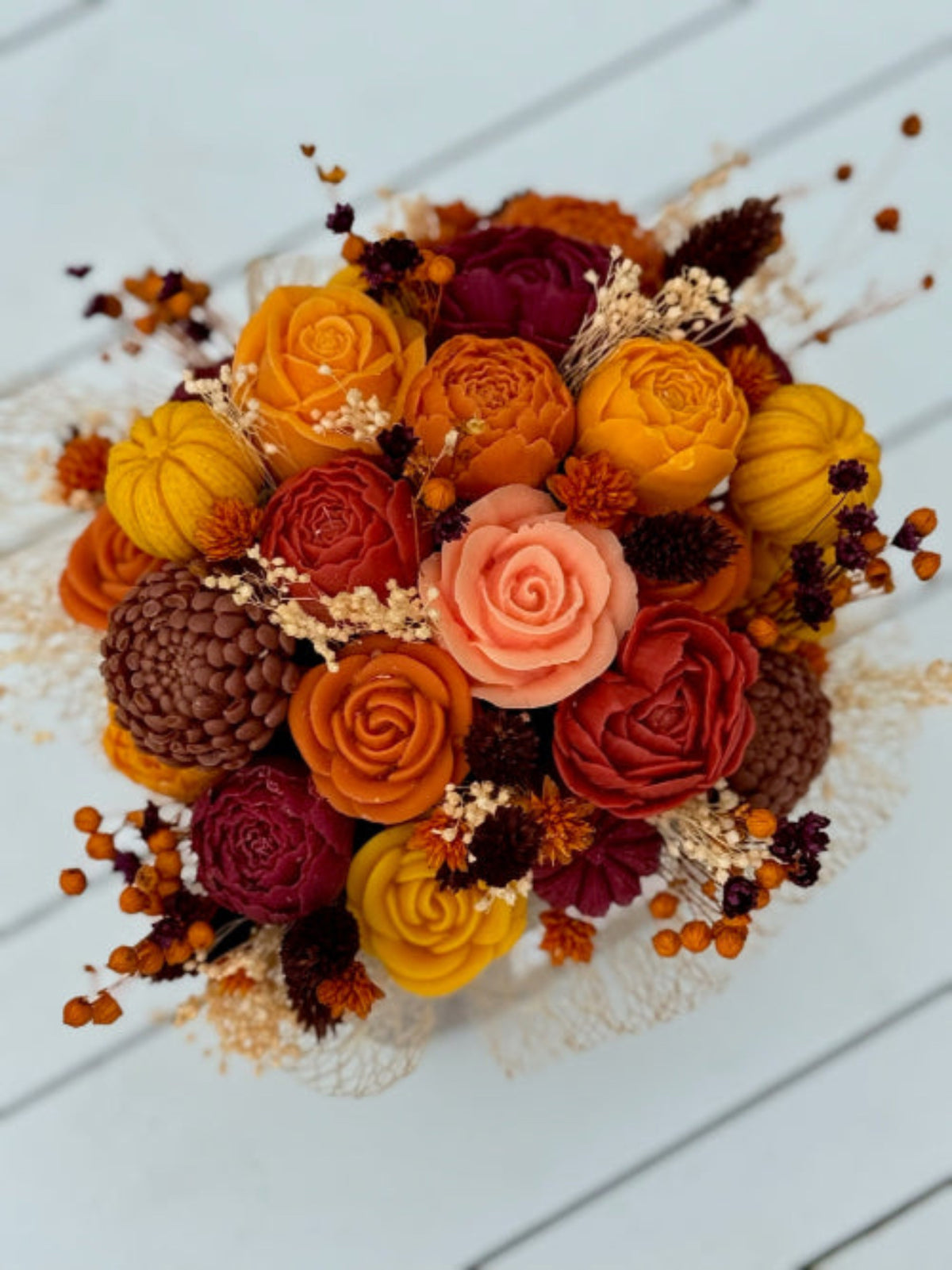 Bloemenboeket van sojawas