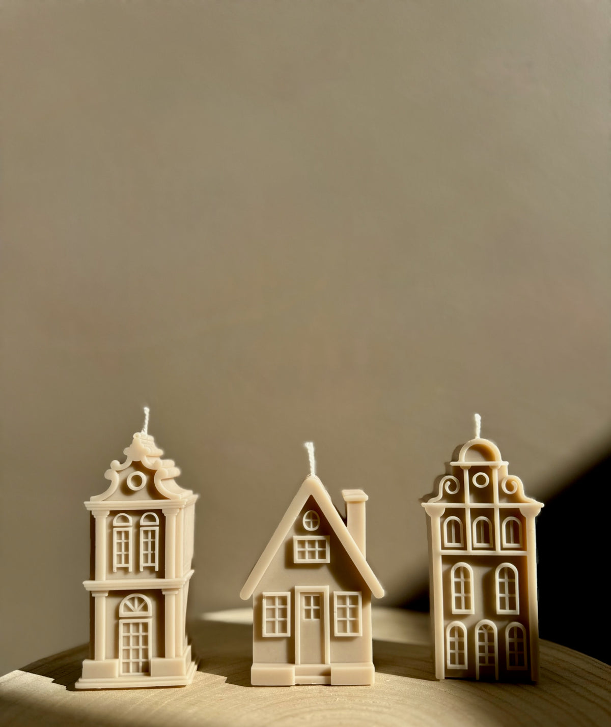 Hollandse huisjes (set 3 kaarsen)