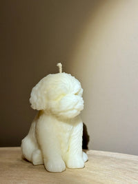 Zittend hondje - kaars