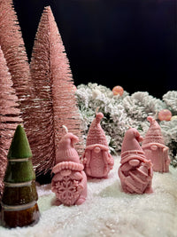 Les Gnomes d'Hiver – Set de 4 bougies gnomes de Noël