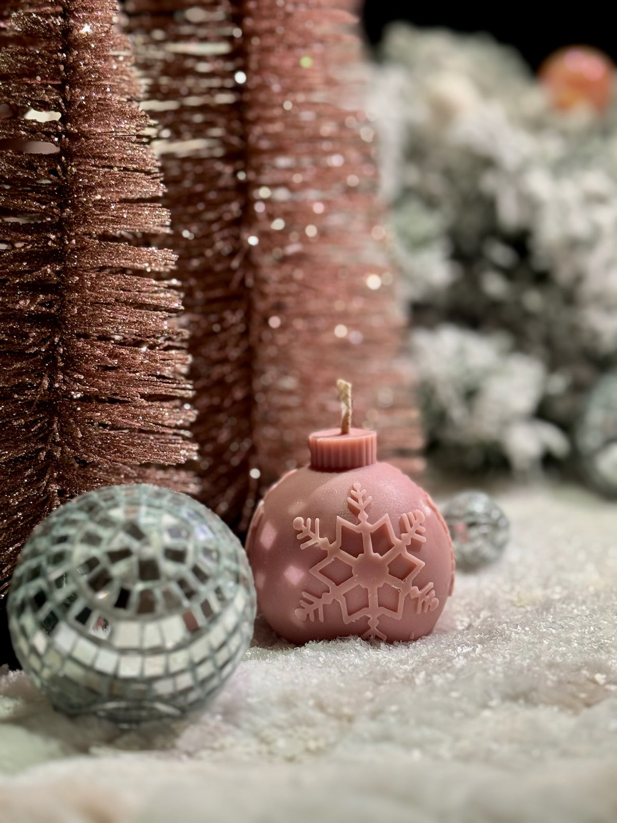 Snowflake Globe – Kerstbal kaars