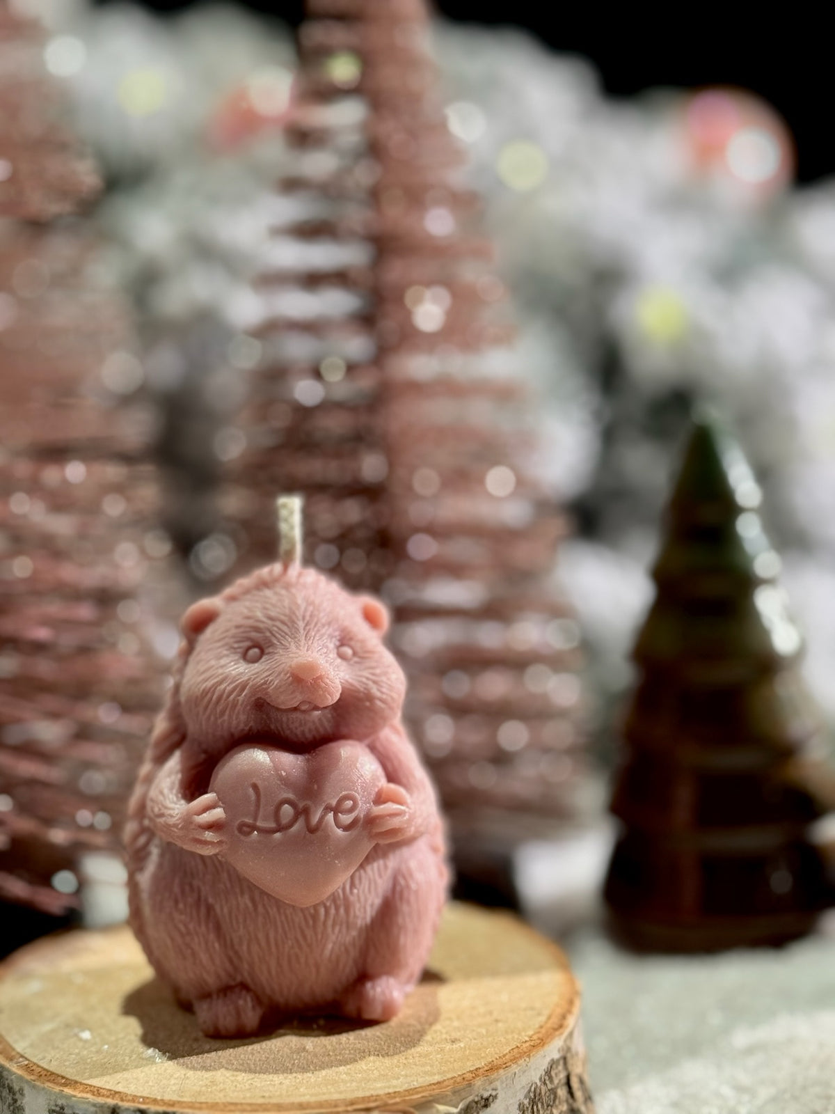 Hedgehog Love – Egel kaars met hartje