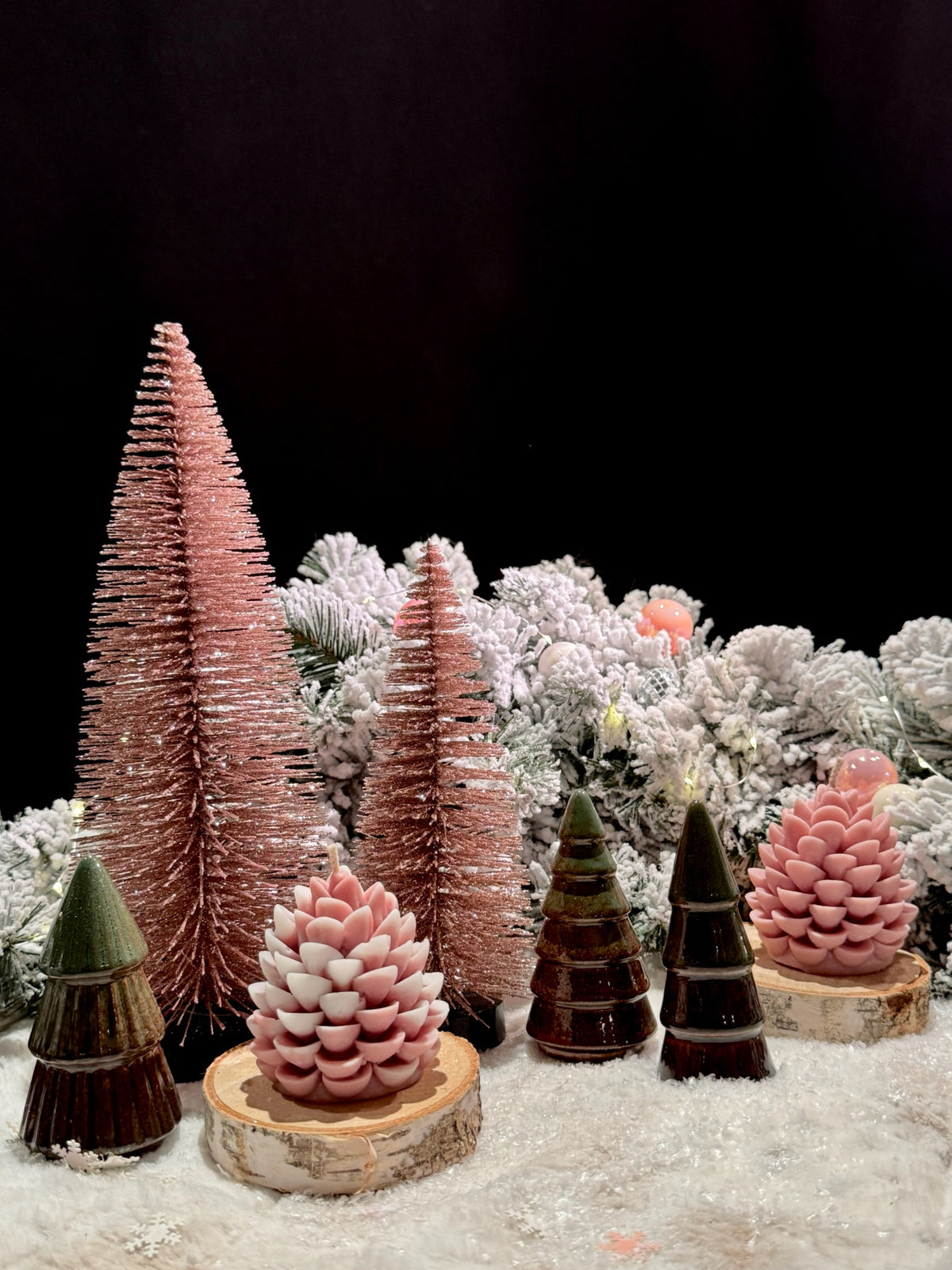 Pine cone candle