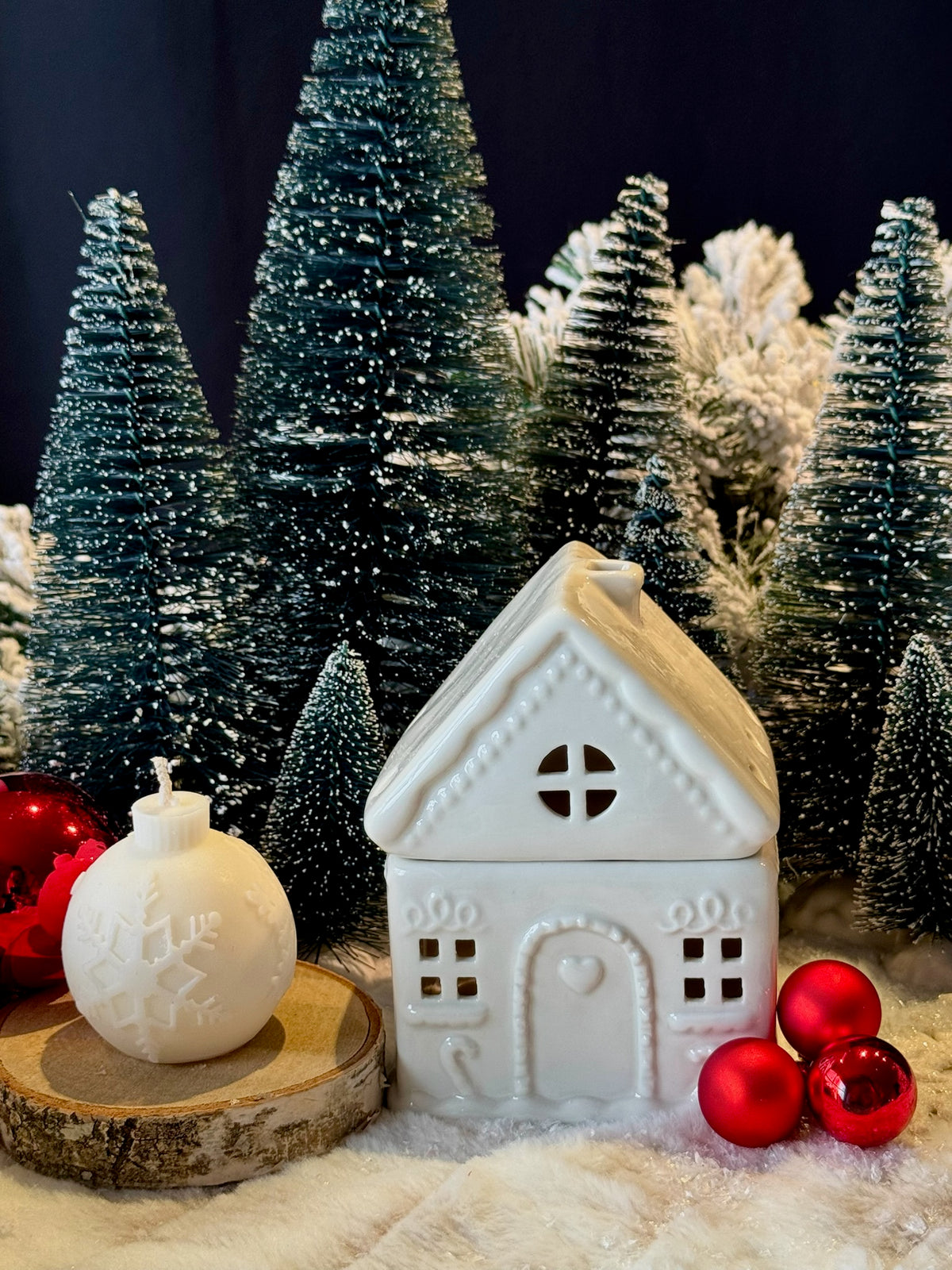 Snowflake Globe – Kerstbal kaars
