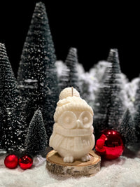 Winter Owl - Christmas owl candle