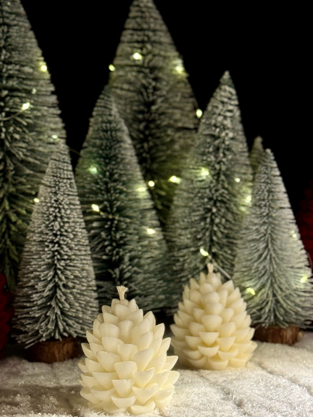Pine cone candle