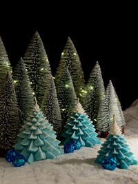 Frosty Christmas tree - besneeuwde kerstboom kaars