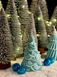 Blooming Christmas tree - Bougie sapin de Noël avec des fleurs