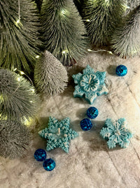 Dancing Snowflakes - set van 3 sneeuwvlok (drijf)kaarsen