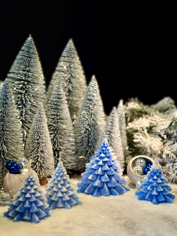 Frosty Christmas tree - besneeuwde kerstboom kaars