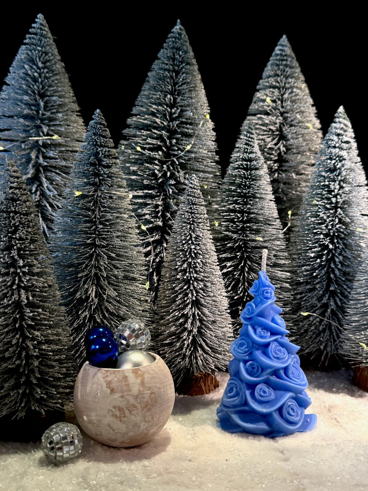 Blooming Christmas tree - Bougie sapin de Noël avec des fleurs