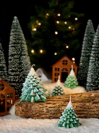 Frosty Christmas tree - besneeuwde kerstboom kaars