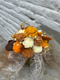 Bloemenboeket van sojawas - oranje, small