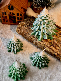 Frosty Christmas tree - besneeuwde kerstboom kaars