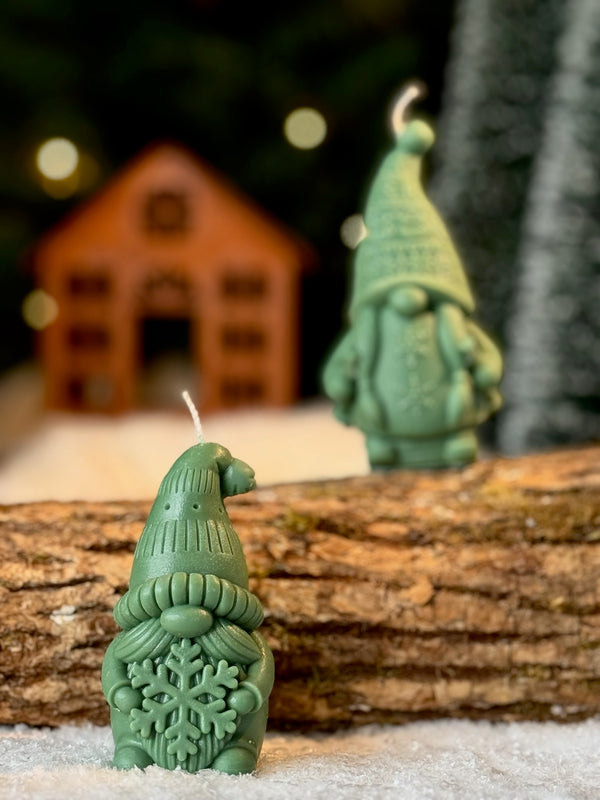 Twinkle Flake (kerstkabouter met sneeuwvlok) - kaars