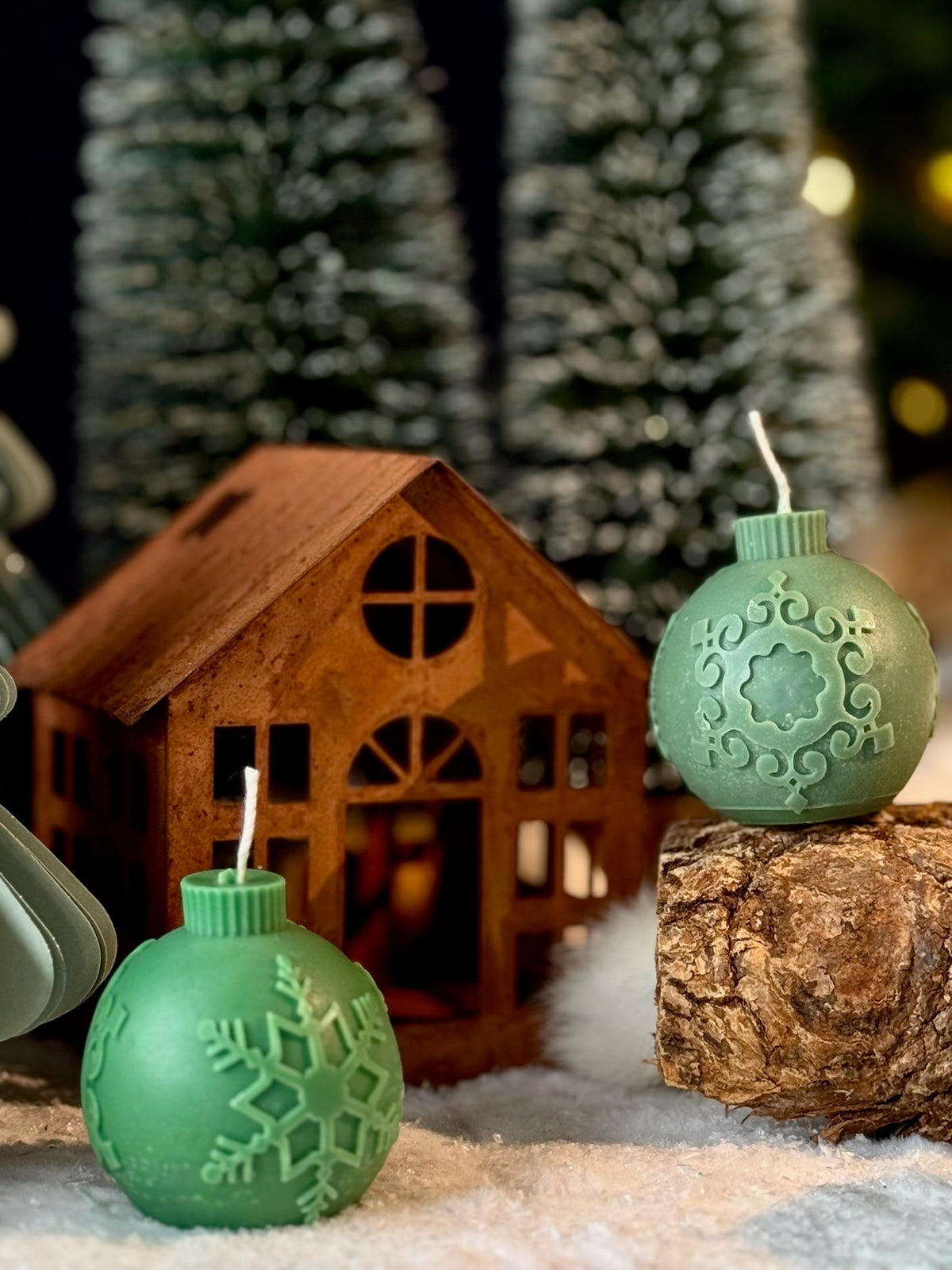 Snowflake Globe – Kerstbal kaars