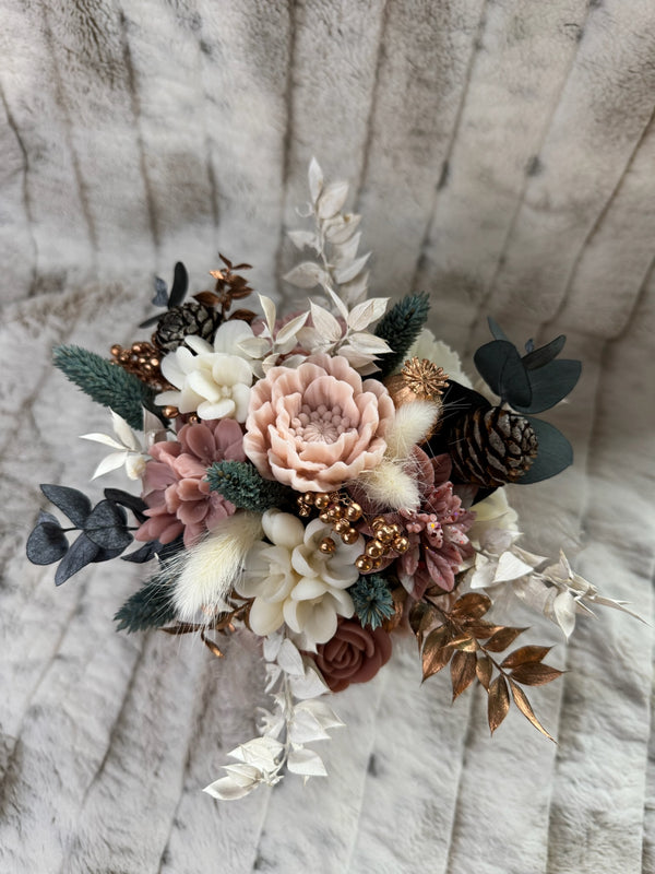 Bloemenboeket van sojawas - roze