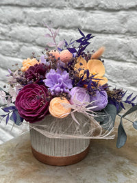 Bloemenboeket van sojawas - paars, lila & pastel